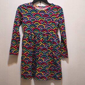 Mini Boden Rainbow Dress Bright Colorful Skater w/ Pockets 11-12Y 11 12